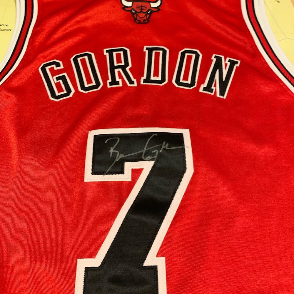 Signed Chicago Bulls Ben Gordon Adidas Jersey
